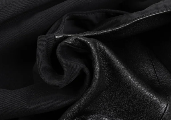 S'YTE Lamb Leather Switching Collarless Vest K-167636_012