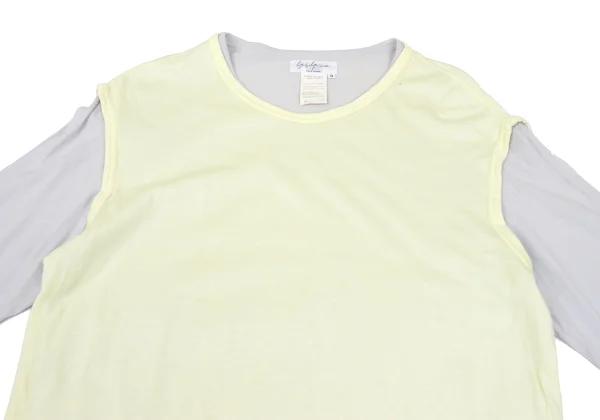 Yohji Yamamoto POUR HOMME Cotton Layered T-shirt K-167639_002