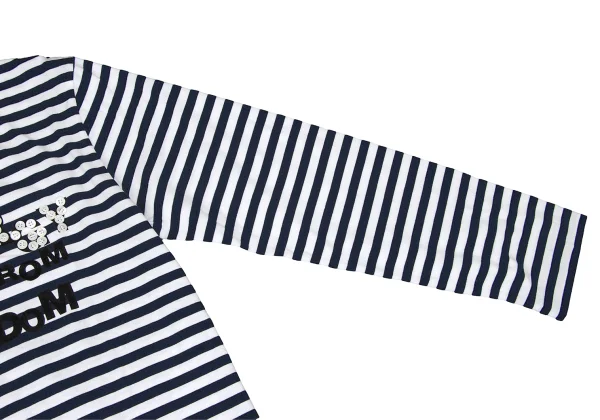 COMME des GARCONS Button Message Design Striped T-shirt K-167642_005