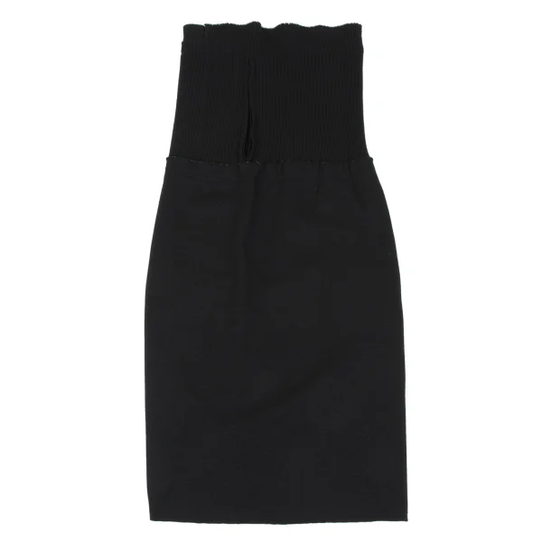 COMME des GARCONS Cut-off Wool Switching Knit Skirt K-167657_002