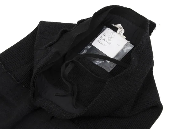 COMME des GARCONS Cut-off Wool Switching Knit Skirt K-167657_005