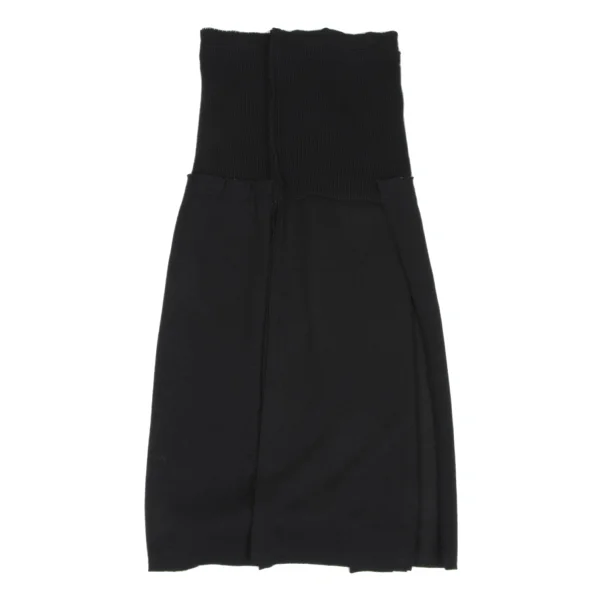 COMME des GARCONS Cut-off Wool Switching Knit Skirt K-167657_007