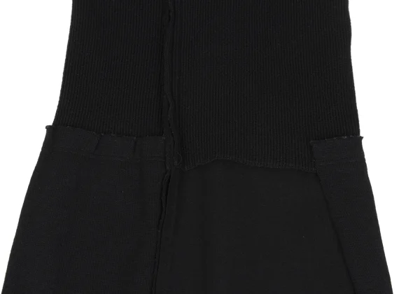 COMME des GARCONS Cut-off Wool Switching Knit Skirt K-167657_008
