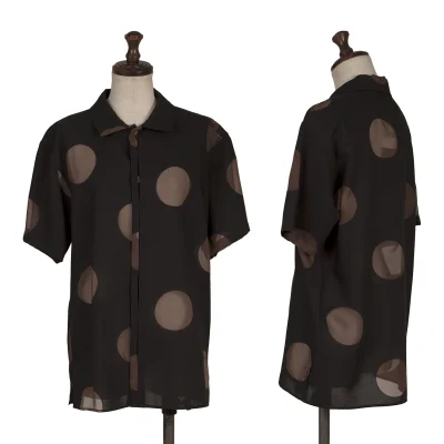 Y's Rayon Poly Dot Short Sleeve Shirt