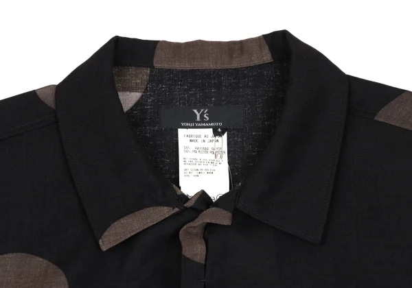 Y's Rayon Poly Dot Short Sleeve Shirt K-167666_004
