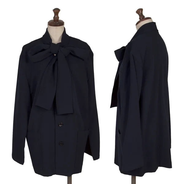 Y's Wool Neck Strap Jacket Navy S-M K-167668_001