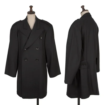 Y's Melton Wool Epaulette Double Breasted Jacket