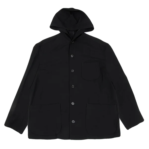 Y's for men Wool Gabardine Hooded Jacket Black M K-167675_001