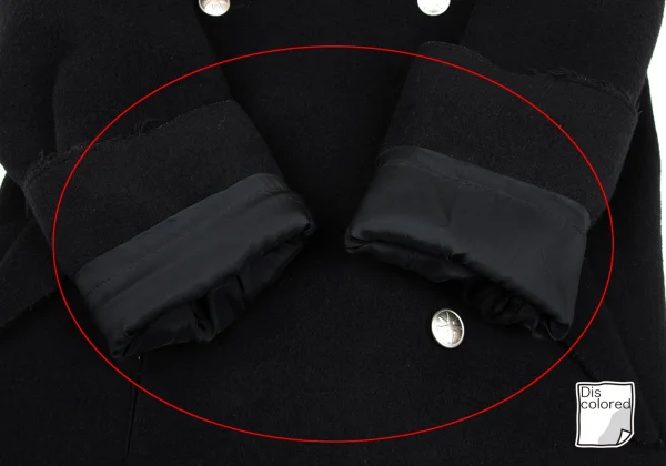 Yohji Yamamoto FEMME Cuttung Melton Wool Button Design P-Coat K-167676_010