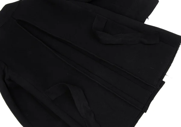 Yohji Yamamoto FEMME Cuttung Melton Wool Button Design P-Coat K-167676_017