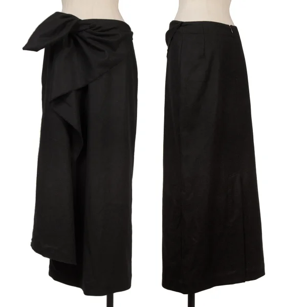 Yohji Yamamoto FEMME Cashmere Front Shawl Skirt K-167678_014