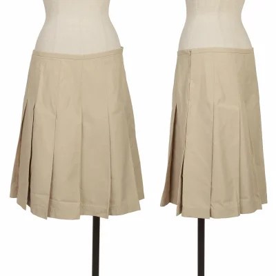 MIU MIU Cotton Poly Pleated Skirt