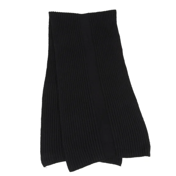 Y's Wool Rib Knit Stole Black  K-167680_001