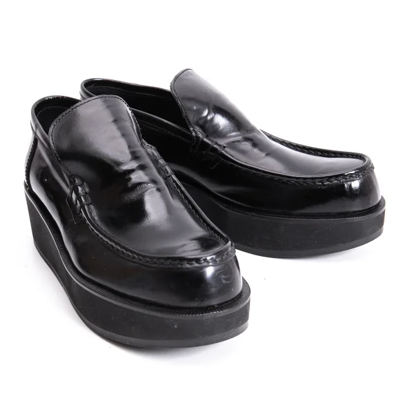 Y's Platform Leather Slip-on Shoes Black XS(About US 5.5) K-167686_001