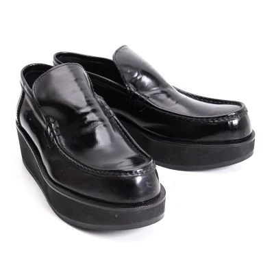 Y's Platform Leather Slip-on Shoes