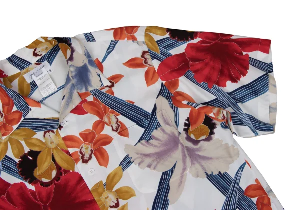 Yohji Yamamoto POUR HOMME Floral Printed Rayon Shirt K-167687_008