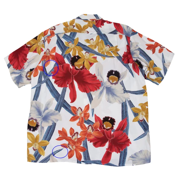 Yohji Yamamoto POUR HOMME Floral Printed Rayon Shirt K-167687_012