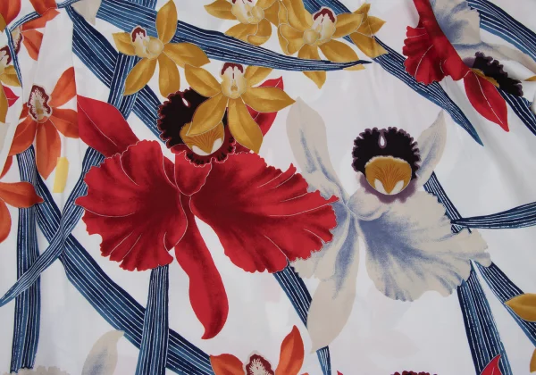 Yohji Yamamoto POUR HOMME Floral Printed Rayon Shirt K-167687_014