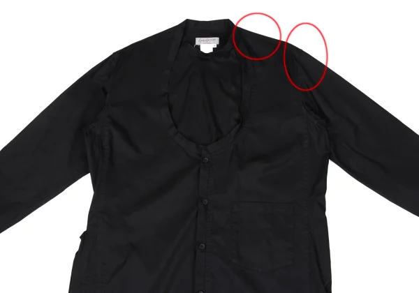 Yohji Yamamoto POUR HOMME Cotton Neck Design Shirt K-167690_002