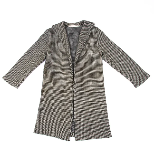 COMME des GARCONS Zig-Zag Jacquard Sailor Collar Knit Coat K-167692_002