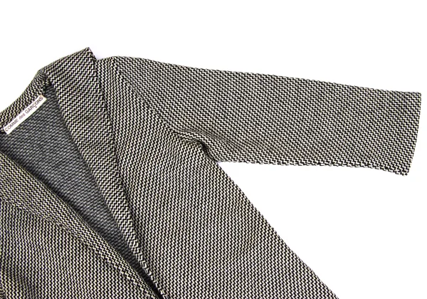COMME des GARCONS Zig-Zag Jacquard Sailor Collar Knit Coat K-167692_005