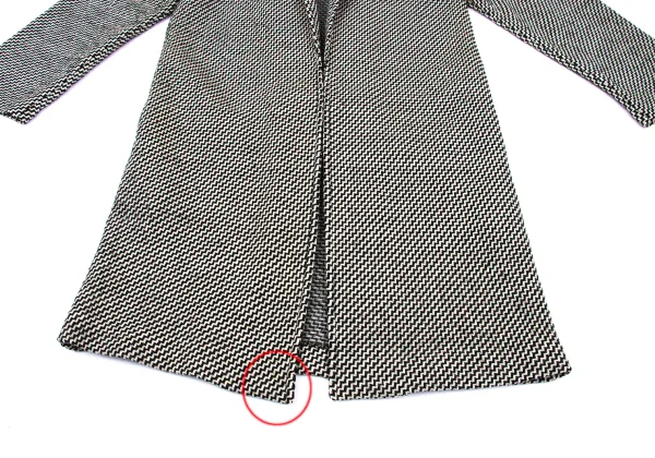 COMME des GARCONS Zig-Zag Jacquard Sailor Collar Knit Coat K-167692_007