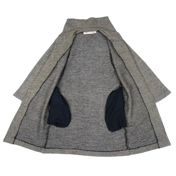 COMME des GARCONS Zig-Zag Jacquard Sailor Collar Knit Coat K-167692_010