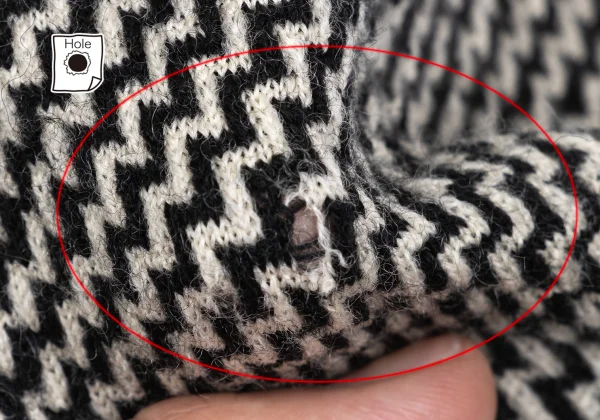 COMME des GARCONS Zig-Zag Jacquard Sailor Collar Knit Coat K-167692_012