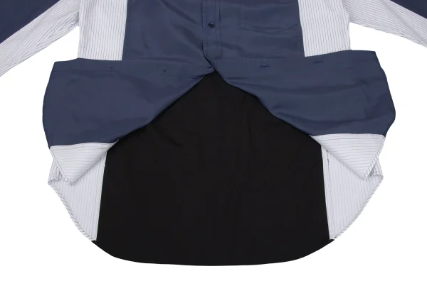 Yohji Yamamoto POUR HOMME Stripe Switching Silk Shirt K-167695_012