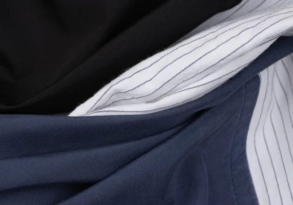 Yohji Yamamoto POUR HOMME Stripe Switching Silk Shirt K-167695_018