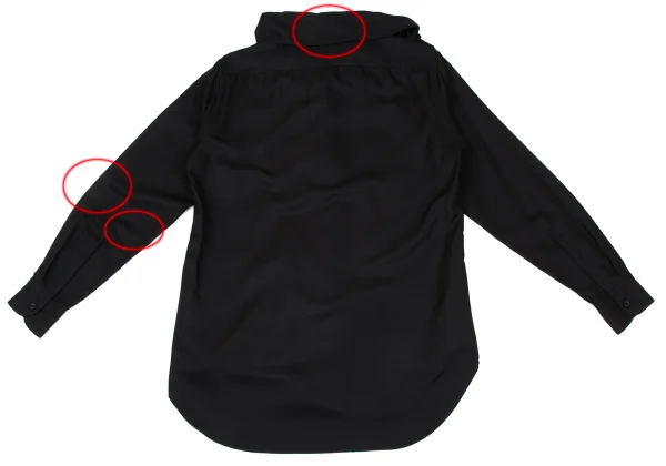 Yohji Yamamoto POUR HOMME Stone Button Stole Design Silk Shirt K-167696_013