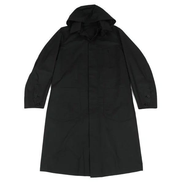 Yohji Yamamoto DURBAN A.A.R Cotton Detachable Hooded Coat Black L K-167697_001