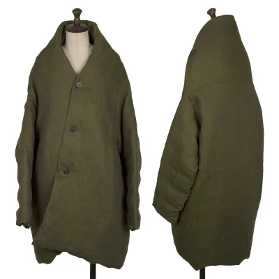 JURGEN LEHL Linen Off-the Shoulder Down Jacket