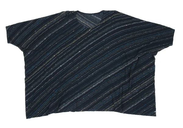 JURGEN LEHL Striped Woven Dolman Short Sleeve Knit K-167702_002