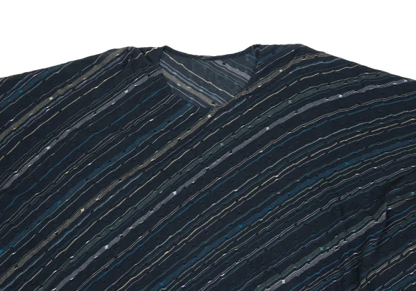 JURGEN LEHL Striped Woven Dolman Short Sleeve Knit K-167702_003