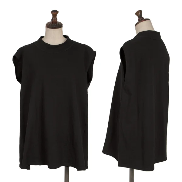 ヨーガンレールJURGEN LEHL コットンモックネックノースリーブトップス 黒M