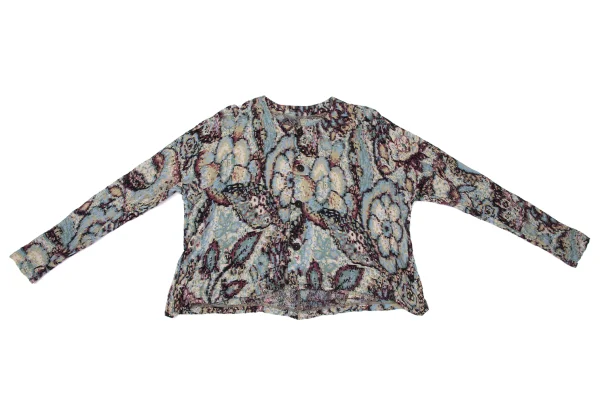 JURGEN LEHL Babaghuri Cotton Geometric Weave Cardigan K-167712_002