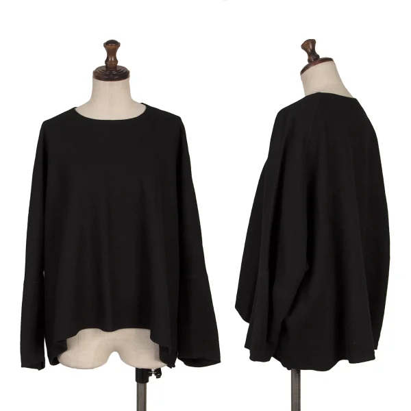 JURGEN LEHL Babaghuri Wool Off Shoulder Knit Top Black M K-167713_001