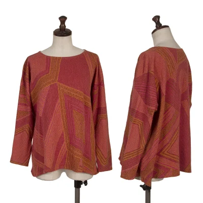 JURGEN LEHL Babaghuri Wool Blend Geometric Weave Top