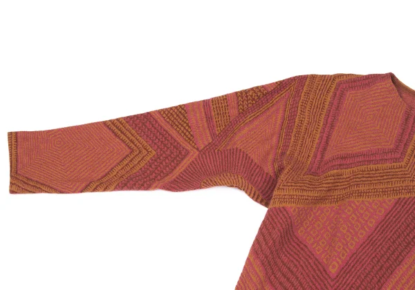 JURGEN LEHL Babaghuri Wool Blend Geometric Weave Top K-167716_005