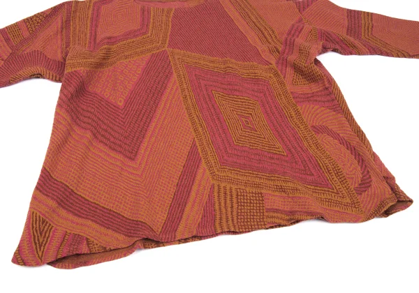 JURGEN LEHL Babaghuri Wool Blend Geometric Weave Top K-167716_007