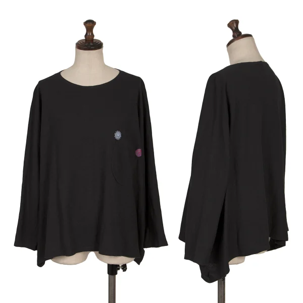 JURGEN LEHL Babaghuri Point Embroidery Pocket Wide T-shirt Navy M K-167717_001