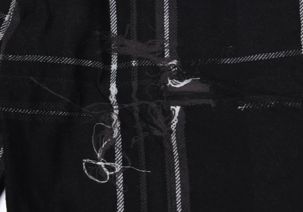 Y's Frayed Check Print Top K-167721_011