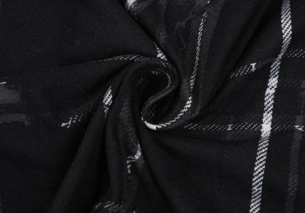 Y's Frayed Check Print Top K-167721_012