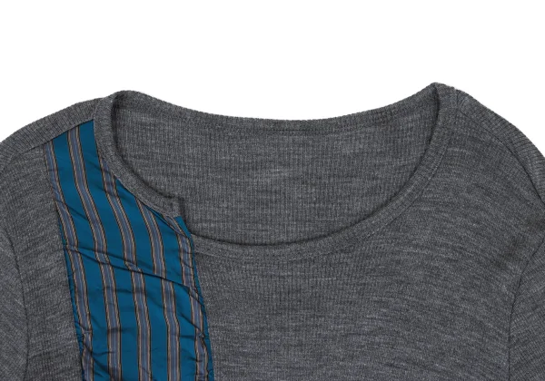 Y's Striped Switching Rib Knit K-167722_004