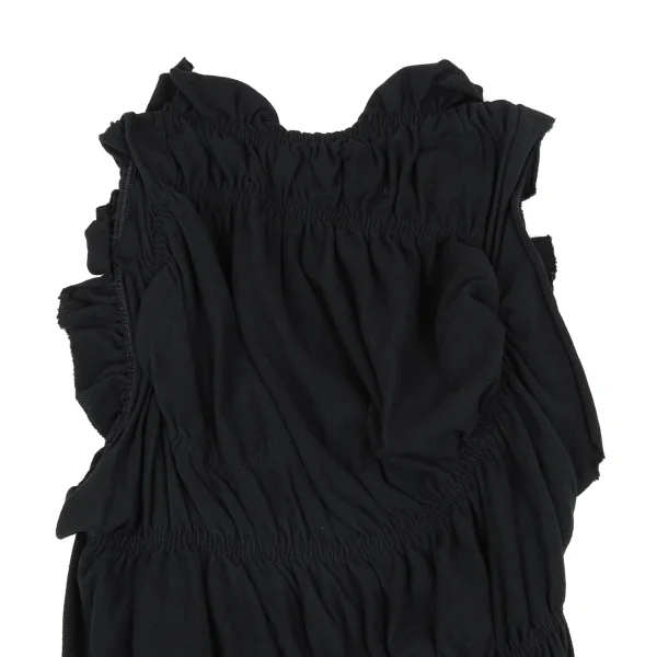 Y's Knit Switching Frill Open-neck Sleeveless Top K-167723_010