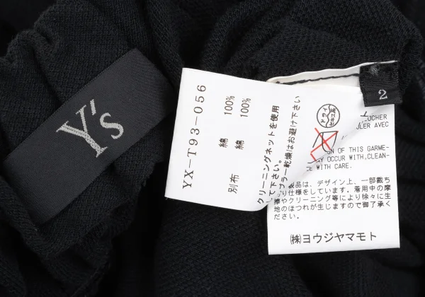 Y's Knit Switching Frill Open-neck Sleeveless Top K-167723_013