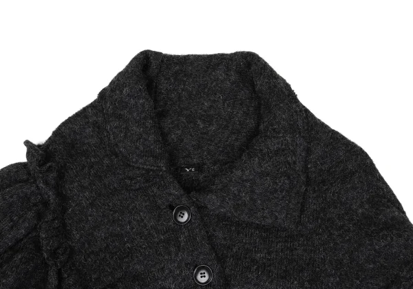 Y's Mohair Blend Frill Knit Polo Shirt K-167727_004