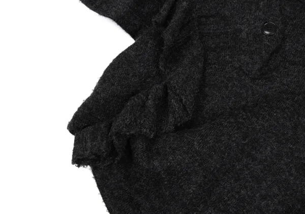 Y's Mohair Blend Frill Knit Polo Shirt K-167727_009