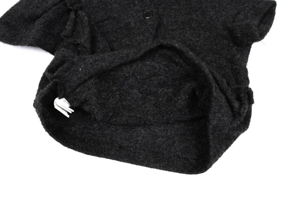 Y's Mohair Blend Frill Knit Polo Shirt K-167727_010